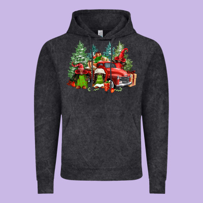 Merry Christmas Truck Afro Gnomies Vintage Hoodie Designed By Fadigitalartstudio