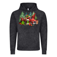 Vintage Black merry christmas truck afro gnomies Vintage Hoodie - FaDigitalArtStudio