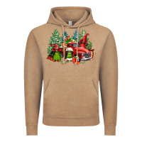 Vintage Coffee merry christmas truck afro gnomies Vintage Hoodie - FaDigitalArtStudio