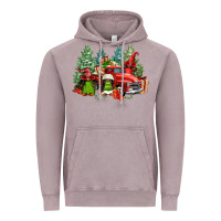 Vintage Zinc merry christmas truck afro gnomies Vintage Hoodie - FaDigitalArtStudio