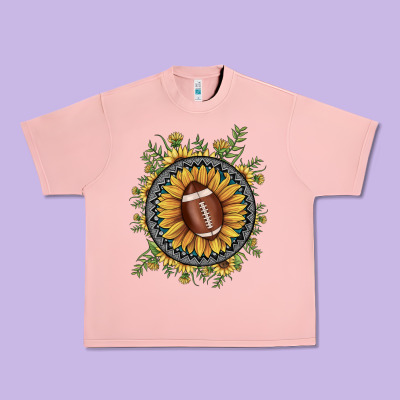 Football Gemstone Sunflower Urban Heavy Tee Designed By Jahusdesignshop