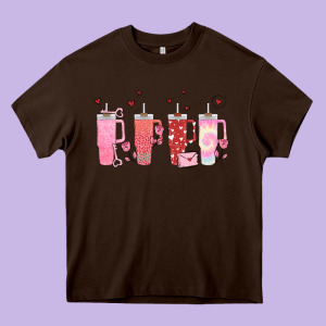 Obsessive Cup Disorder Valentines Day Heavy Core Tee Designed By Maliassmallbusiness