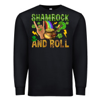 Black Shamrock and roll Premium Sweatshirt - BundleAndBundleShop