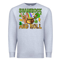 Heather Grey Shamrock and roll Premium Sweatshirt - BundleAndBundleShop
