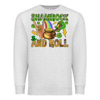 Oatmeal Heather Shamrock and roll Premium Sweatshirt - BundleAndBundleShop