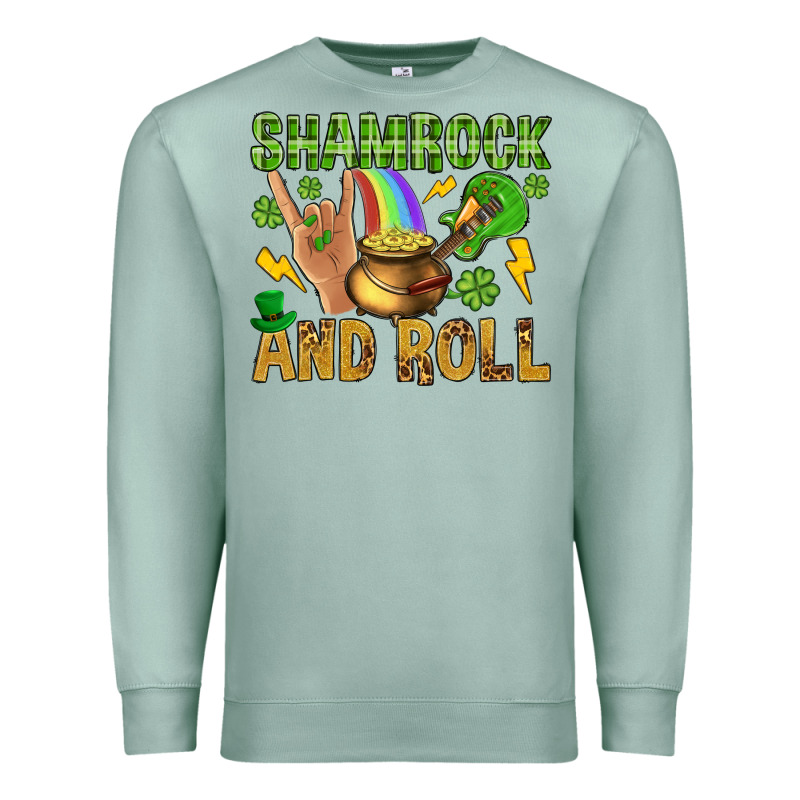 Shamrock And Roll Premium Sweatshirt by BundleAndBundleShop | Teevron