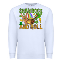 White Shamrock and roll Premium Sweatshirt - BundleAndBundleShop
