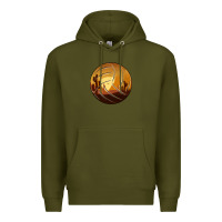 Army Green Desert Cactus Sunset Volleyball Premium Hoodie - Bettercallsaul