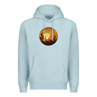 Blue Mist Desert Cactus Sunset Volleyball Premium Hoodie - Bettercallsaul