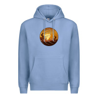 Colony Blue Desert Cactus Sunset Volleyball Premium Hoodie - Bettercallsaul