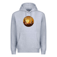 Heather Grey Desert Cactus Sunset Volleyball Premium Hoodie - Bettercallsaul