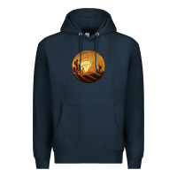 Navy Desert Cactus Sunset Volleyball Premium Hoodie - Bettercallsaul