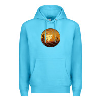 Ocean Blue Desert Cactus Sunset Volleyball Premium Hoodie - Bettercallsaul