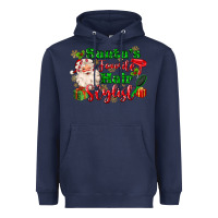 Navy santas favorite hair stylist Heavyweight Hoodie - MaliasSmallBusiness