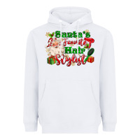 White santas favorite hair stylist Heavyweight Hoodie - MaliasSmallBusiness
