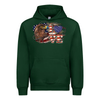 Forest Green Love America Eagle 4th of july Urban Hoodie - HowdyJamesFarm