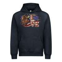 Navy Love America Eagle 4th of july Urban Hoodie - HowdyJamesFarm