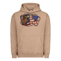 Pigment Burro Love America Eagle 4th of july Urban Hoodie - HowdyJamesFarm