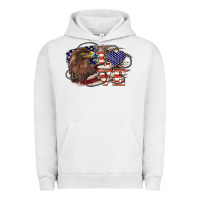 Pigment Lunar Rock Love America Eagle 4th of july Urban Hoodie - HowdyJamesFarm