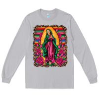 Moon Dust our lady of guadalupe serape background Long Sleeve Tee - Artiststas