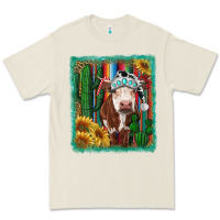 Bone Western Christmas Cow Premium Tee - RanaPortraitStore