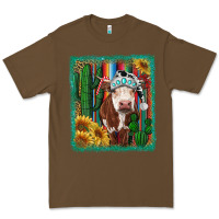 Cacao Western Christmas Cow Premium Tee - RanaPortraitStore