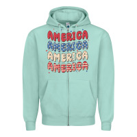 Seafoam america Zipper Hoodie - MaliasSmallBusiness