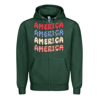 Sports Green america Zipper Hoodie - MaliasSmallBusiness