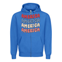 True Royal america Zipper Hoodie - MaliasSmallBusiness