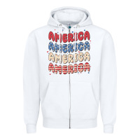 White america Zipper Hoodie - MaliasSmallBusiness