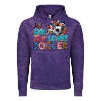 Cloud Purple just a girl who loves soccer Vintage Hoodie - HRA Design Shop