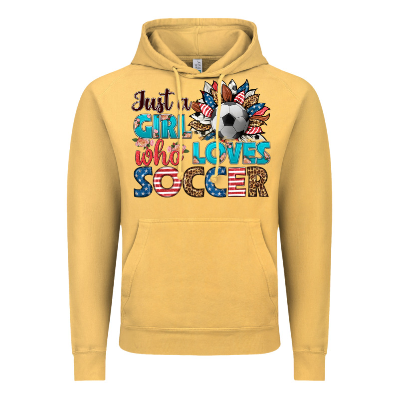 Just A Girl Who Loves Soccer Vintage Hoodie by HRA Design Shop | Teevron