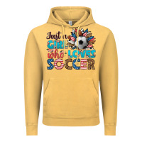 Vintage Mustard just a girl who loves soccer Vintage Hoodie - HRA Design Shop