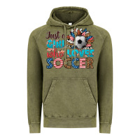 Vintage Olive just a girl who loves soccer Vintage Hoodie - HRA Design Shop