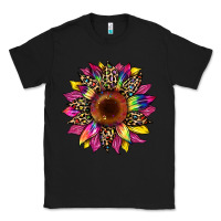 Black tie dye leopard sunflower Classic Tee - Artiststas