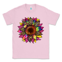 Bubblegum Pink tie dye leopard sunflower Classic Tee - Artiststas