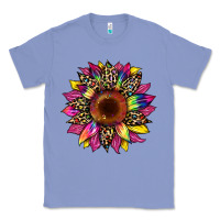 Colony Blue tie dye leopard sunflower Classic Tee - Artiststas