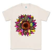 Natural tie dye leopard sunflower Classic Tee - Artiststas