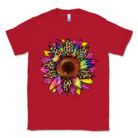 Red tie dye leopard sunflower Classic Tee - Artiststas