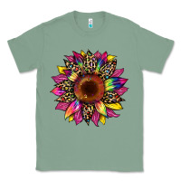 Sage tie dye leopard sunflower Classic Tee - Artiststas