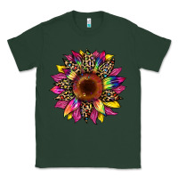 Sports Green tie dye leopard sunflower Classic Tee - Artiststas