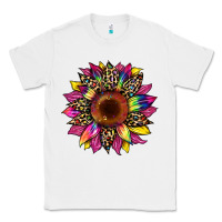 White tie dye leopard sunflower Classic Tee - Artiststas