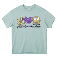 Arona peace love bus driver Heavy Core Tee - MaliasSmallBusiness