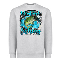 Heather Grey i d rather be fishing Heavyweight Sweatshirt - AdoDesignShop