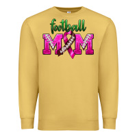 Antique Gold Football Mom Breast Cancer Premium Sweatshirt - BundleAndBundleShop