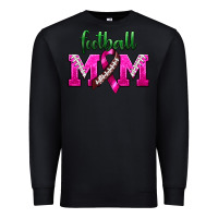 Black Football Mom Breast Cancer Premium Sweatshirt - BundleAndBundleShop