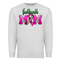 Dove Grey Football Mom Breast Cancer Premium Sweatshirt - BundleAndBundleShop