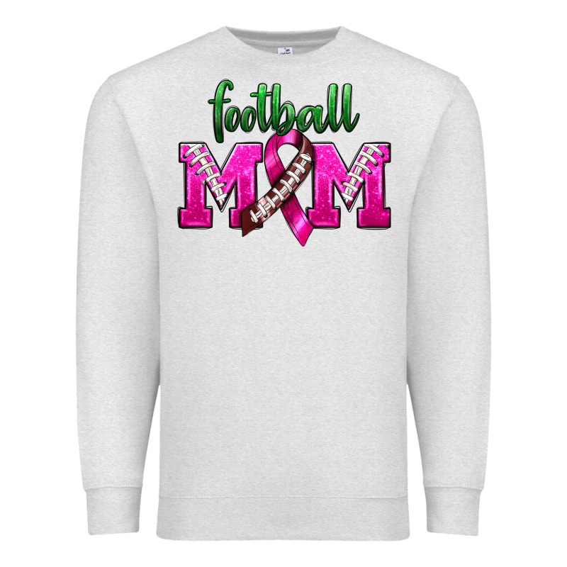 Football Mom Breast Cancer Premium Sweatshirt by BundleAndBundleShop | Teevron