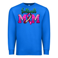 True Royal Football Mom Breast Cancer Premium Sweatshirt - BundleAndBundleShop