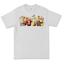 Dove Grey farm animals coffee cups Premium Tee - texasbilliewilder